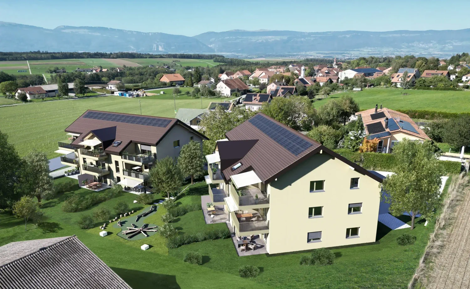 2 immeubles de standing, les jumelles à Essertines-sur-Yverdon